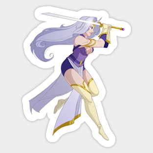 Unicorn Warrior Lady Sticker